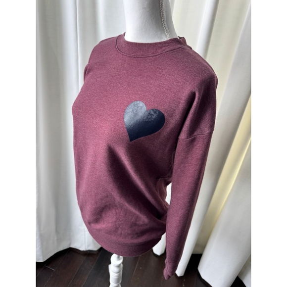 SPRWMN Heart Sweatshirt in Pinot, Size Small, NWT - Picture 4 of 13